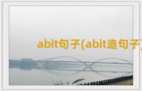 abit句子(abit造句子)