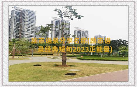 励志语录分享名称(励志语录经典短句2023正能量)